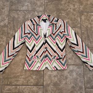 Etcetera 3-button funky Striped Blazer. Women’s 4